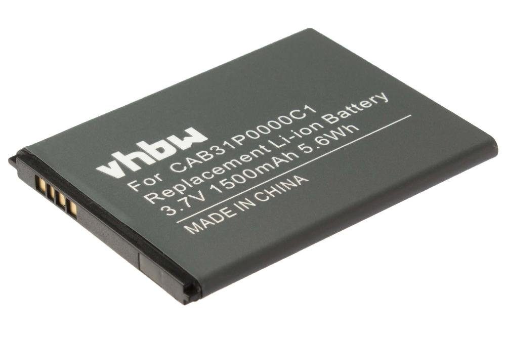 vhbw kompatibel mit Alcatel One C (3,7 1500 mAh Dual OT-4019A, Pop Smartphone-Akku Rire Li-Ion C3 OT-4033A Touch V)