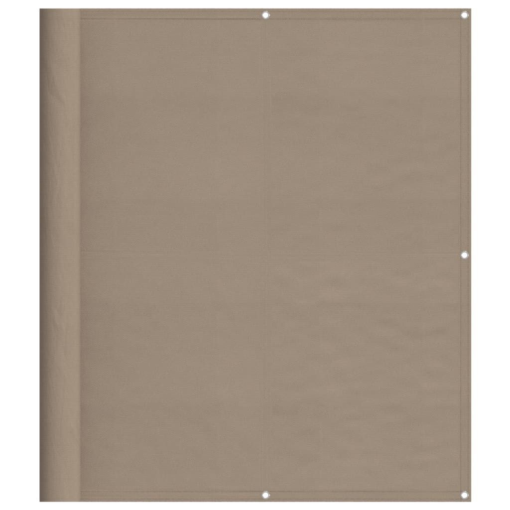 vidaXL Balkonsichtschutz Balkonabdeckung Taupe 120x1000 cm 100 % Polyester-Oxford