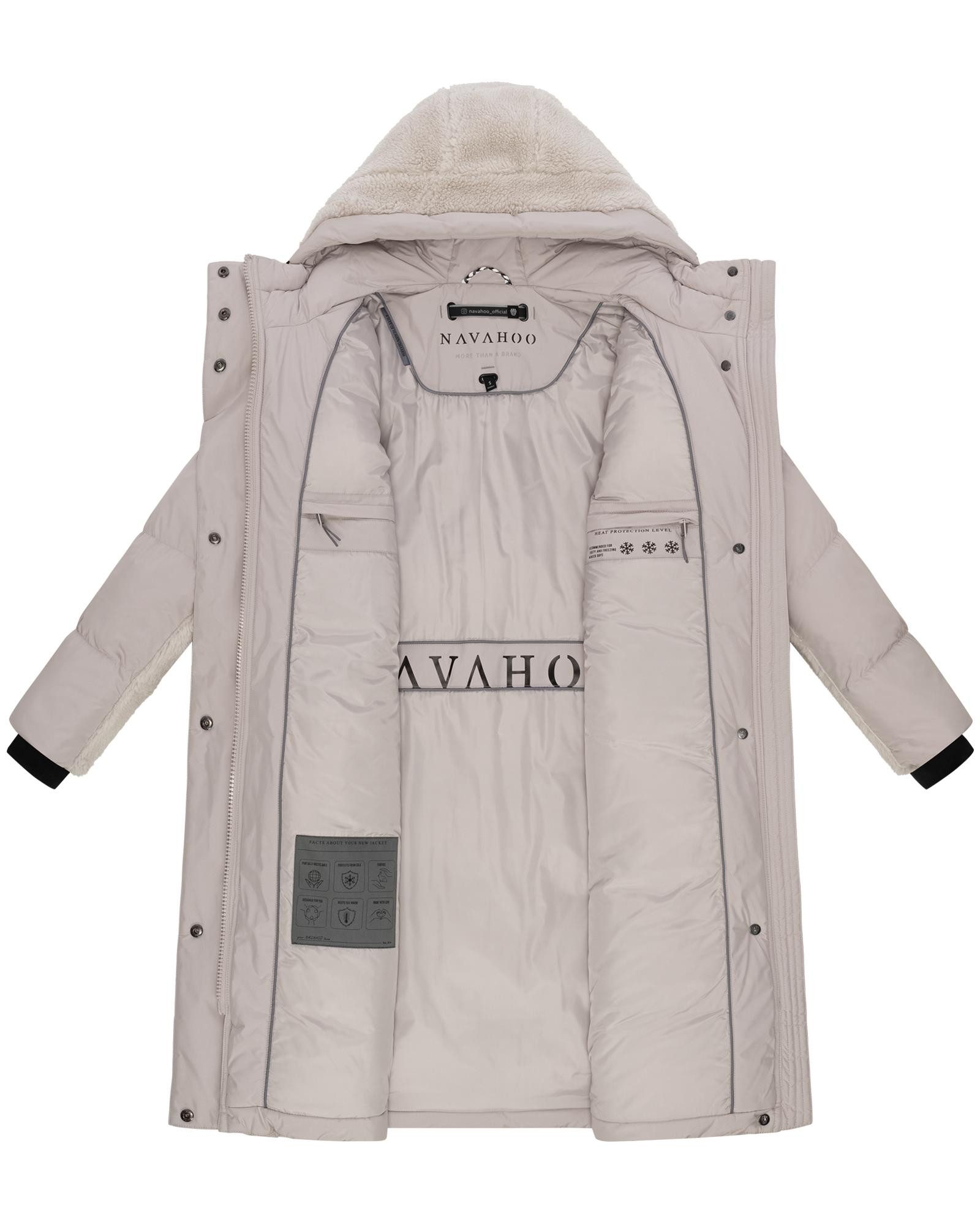 Navahoo Wintermantel Funkelteddy 14 Warmer Mantel mit Teddyplüsch-Akzenten und Taillengürtel – Bild 5 von 5