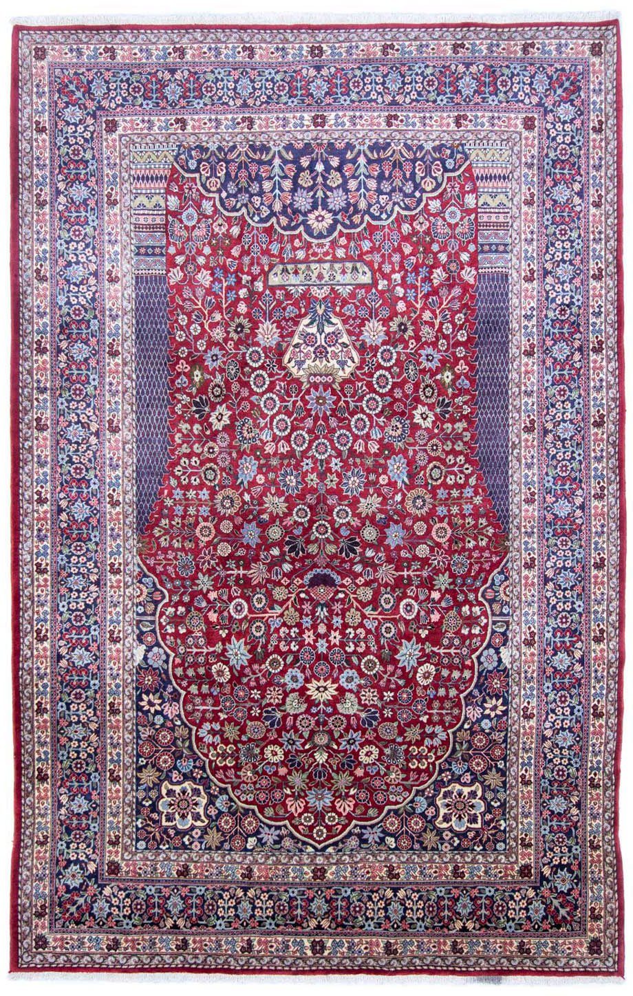 Wollteppich Abadeh Felder Rosso scuro 317 x 212 cm, morgenland, rechteckig, Höhe: 10 mm, Unikat mit Zertifikat