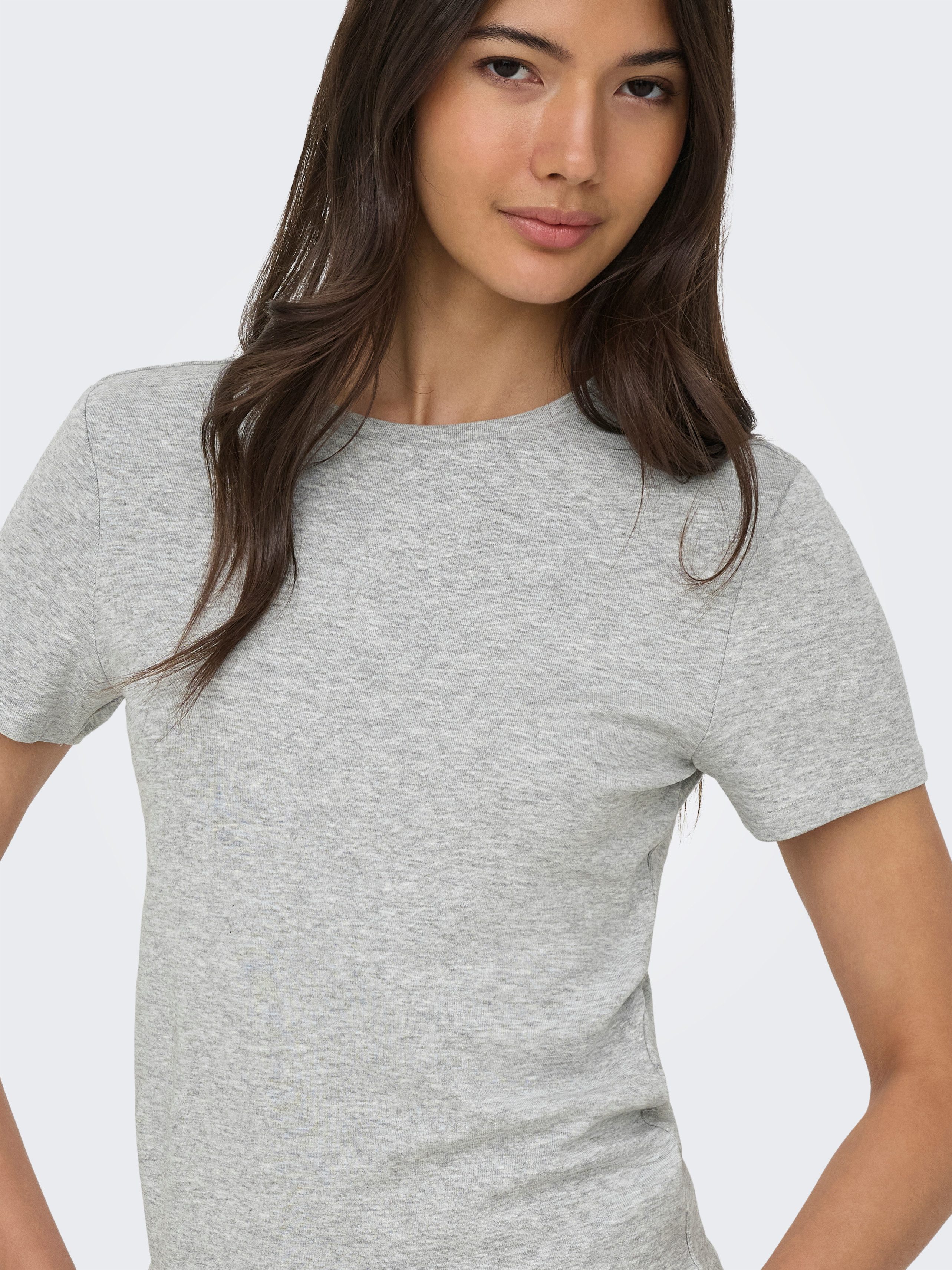 ONLY T-Shirt ONLRILEY S/S TOPJRS Baumwollmischung, slim fit – Bild 3 von 5