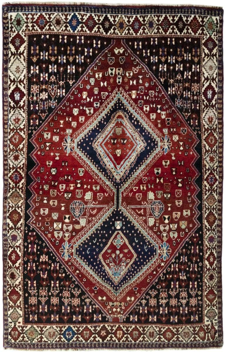 Orientteppich Shiraz 149x237 Handgeknüpfter Orientteppich / Perserteppich, Nain Trading, rechteckig, Höhe: 10 mm