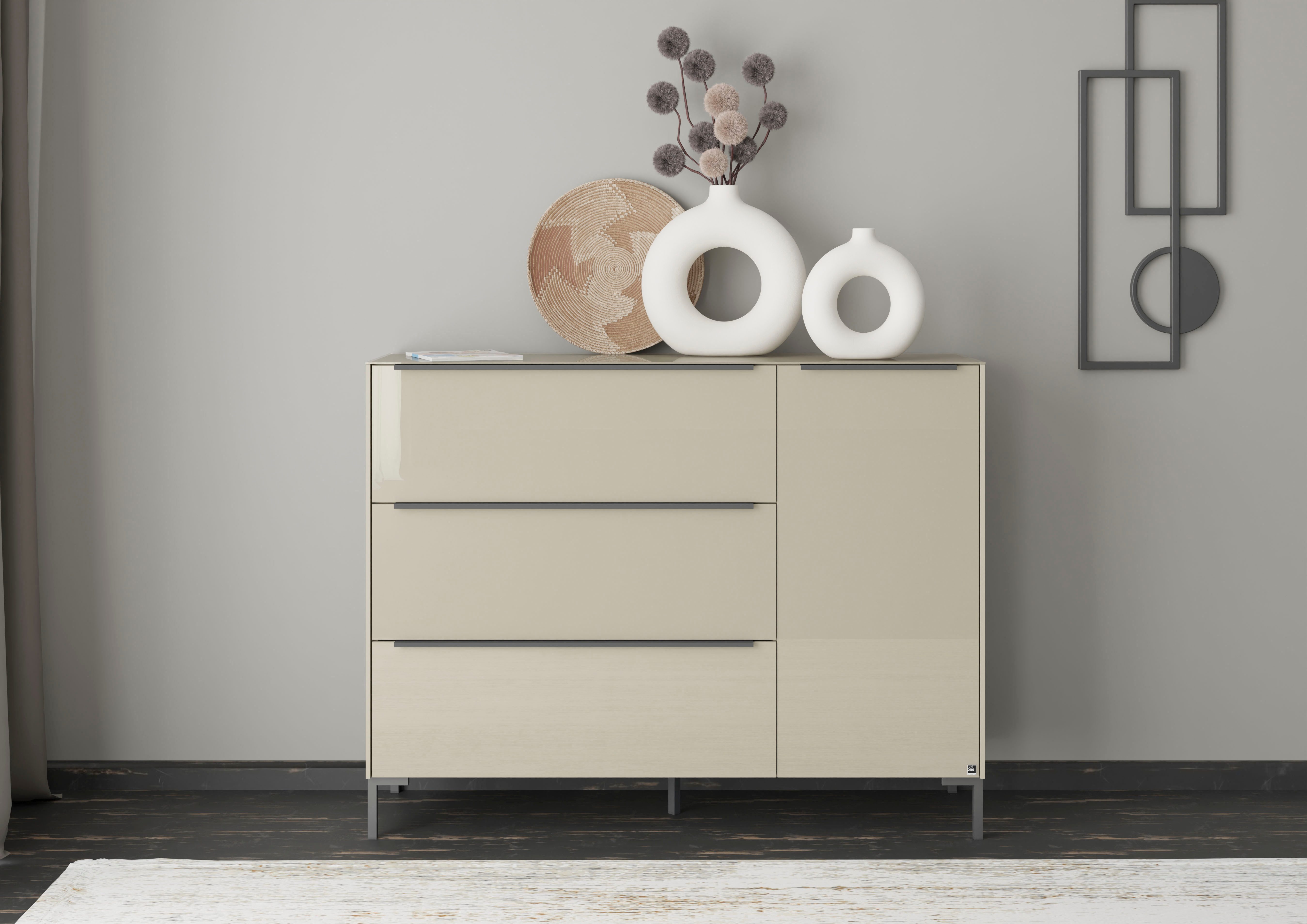 set one by Musterring Sideboard Reno (1 St), Mit Winkelfuß in diversen Farben, 108 cm Höhe & Farbauswahl