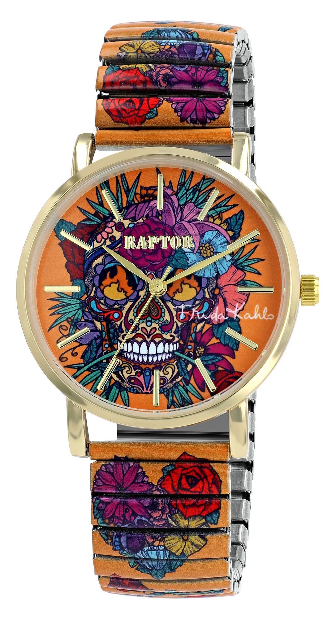 Raptor Quarzuhr Frida Kahlo Edition mit Edelstahlzugband günstig online kaufen