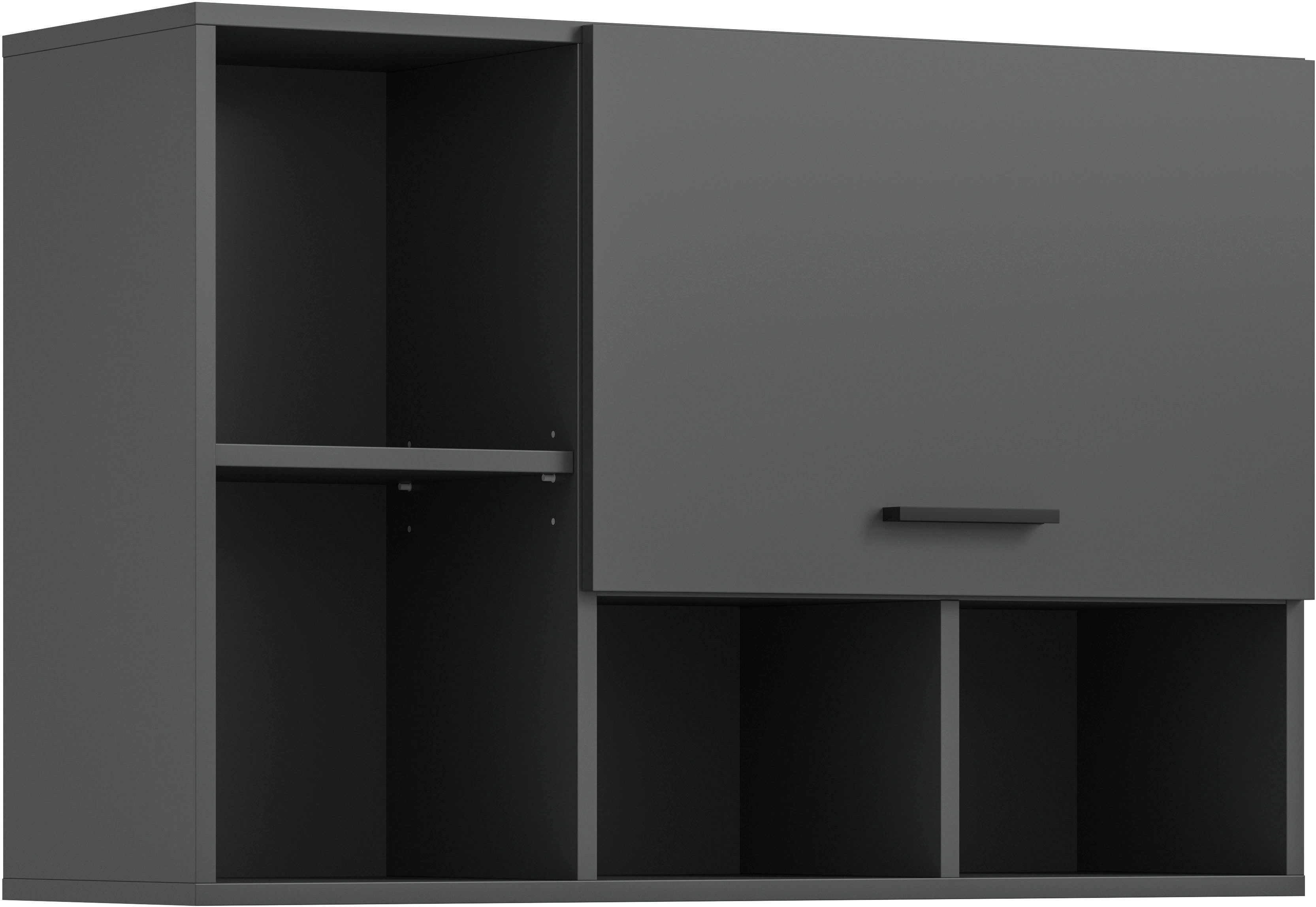 welltime Hängeschrank FALAS, Breite 95cm, 1 Klappe, 5 Fächer (1-St., in verschiedenen Farben erhältlich) Schrank, Wandschrank, Badschrank, Wäscheschrank