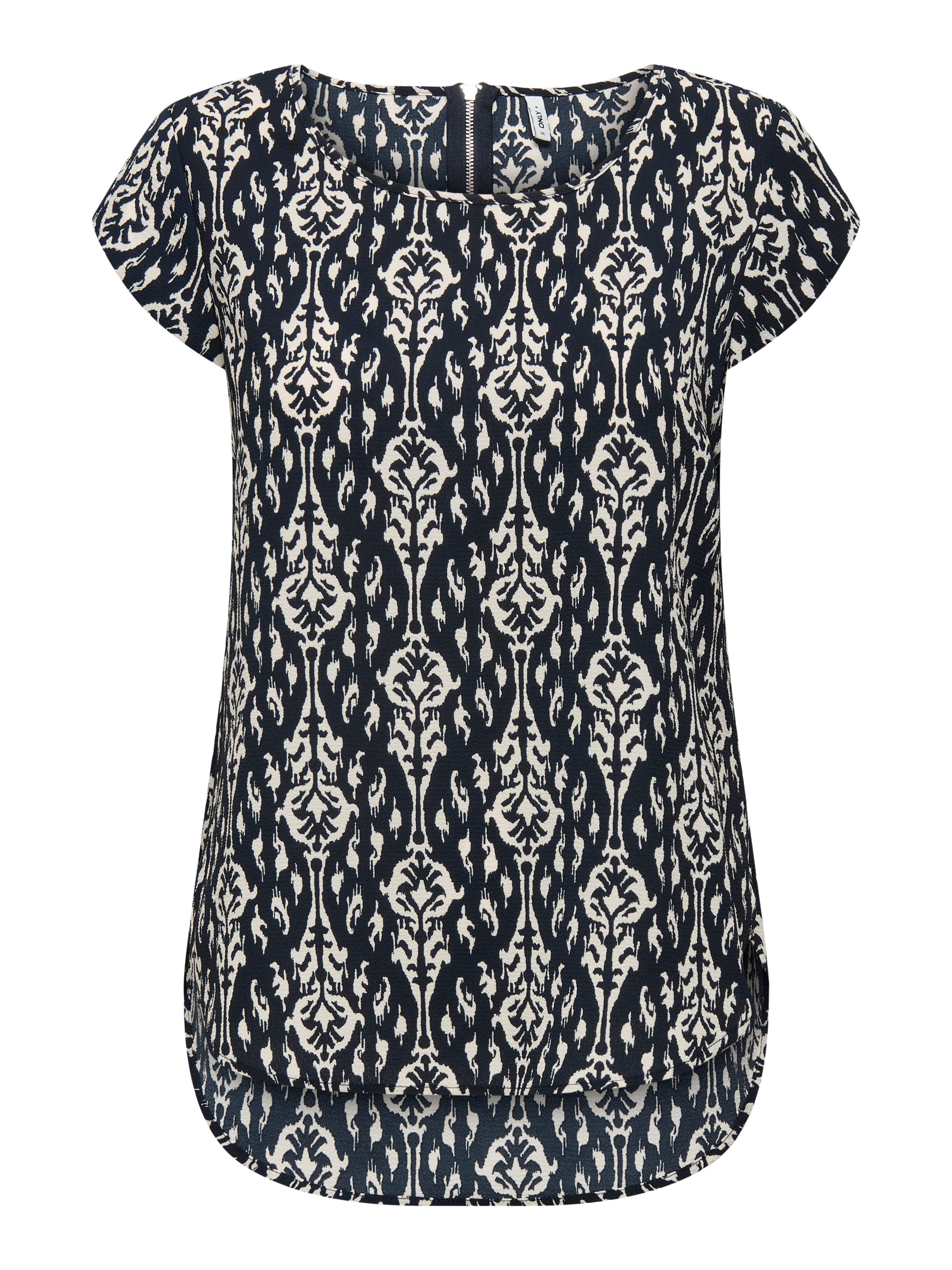 ONLY Shirtbluse ONLVIC S/S AOP TOP NOOS PTM mit Allover Druck – Bild 5 von 5