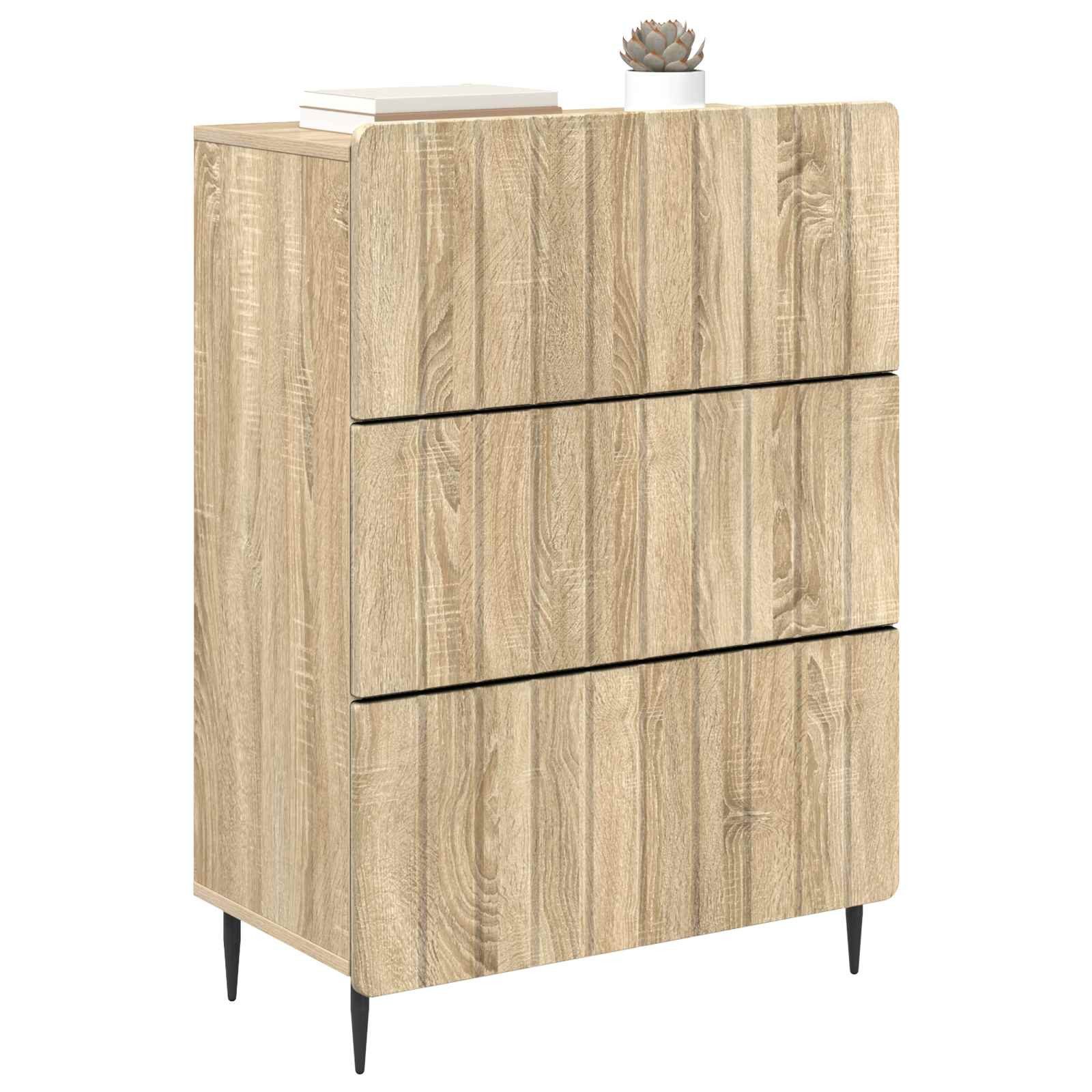 vidaXL Schranksystem Schubladenschrank Sonoma-Eiche 66 x 34,5 x 92 cm Holzwerkstoff (1-St)