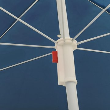 furnicato Sonnenschirm mit Stahlmast Blau 180 cm