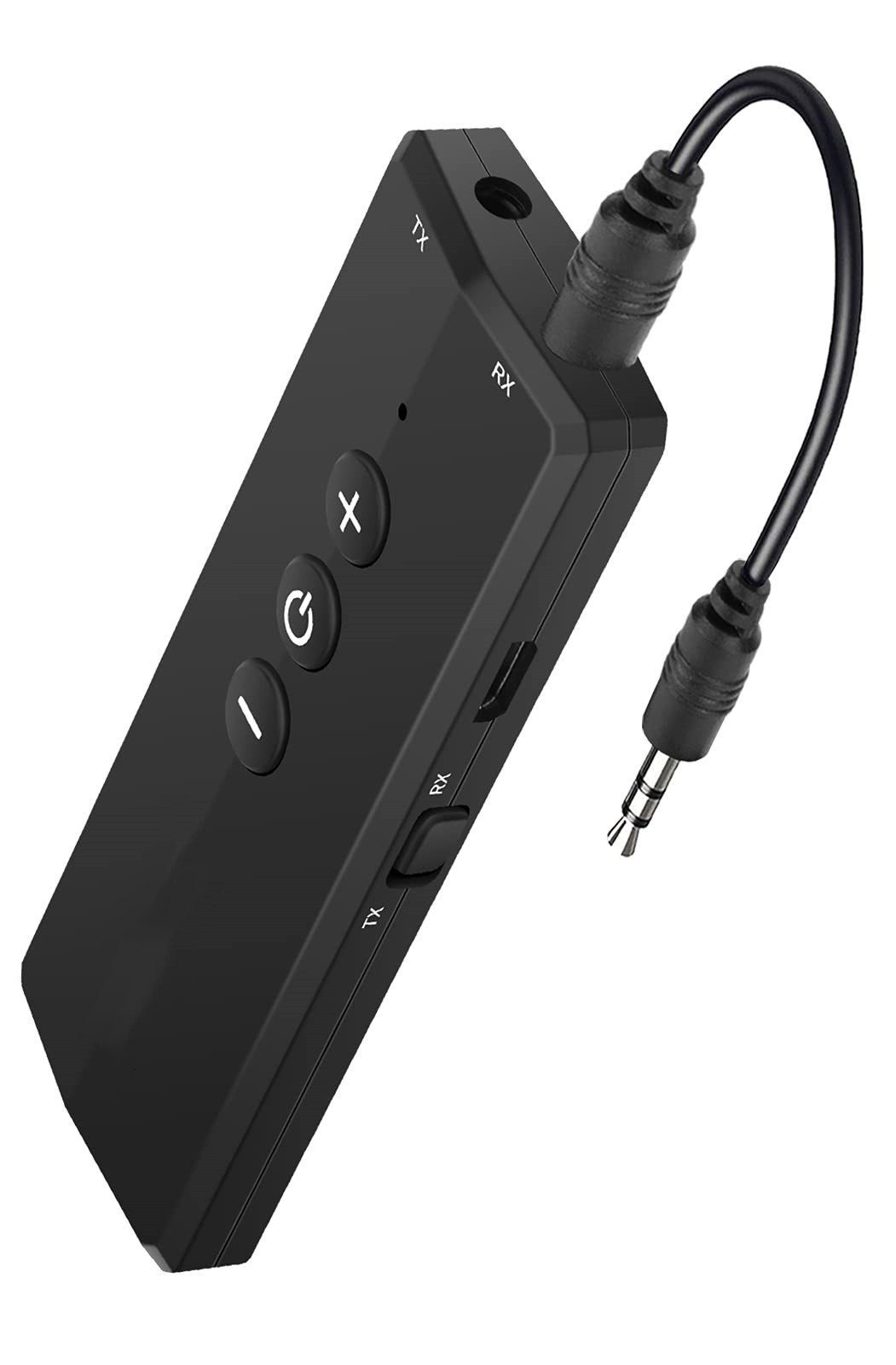 Housruse Bluetooth-Adapter, kabelloser Audio-Transceiver mit 3,5-mm-Kabel  für Kopfhörer, Stereolautsprecher Bluetooth-Adapter