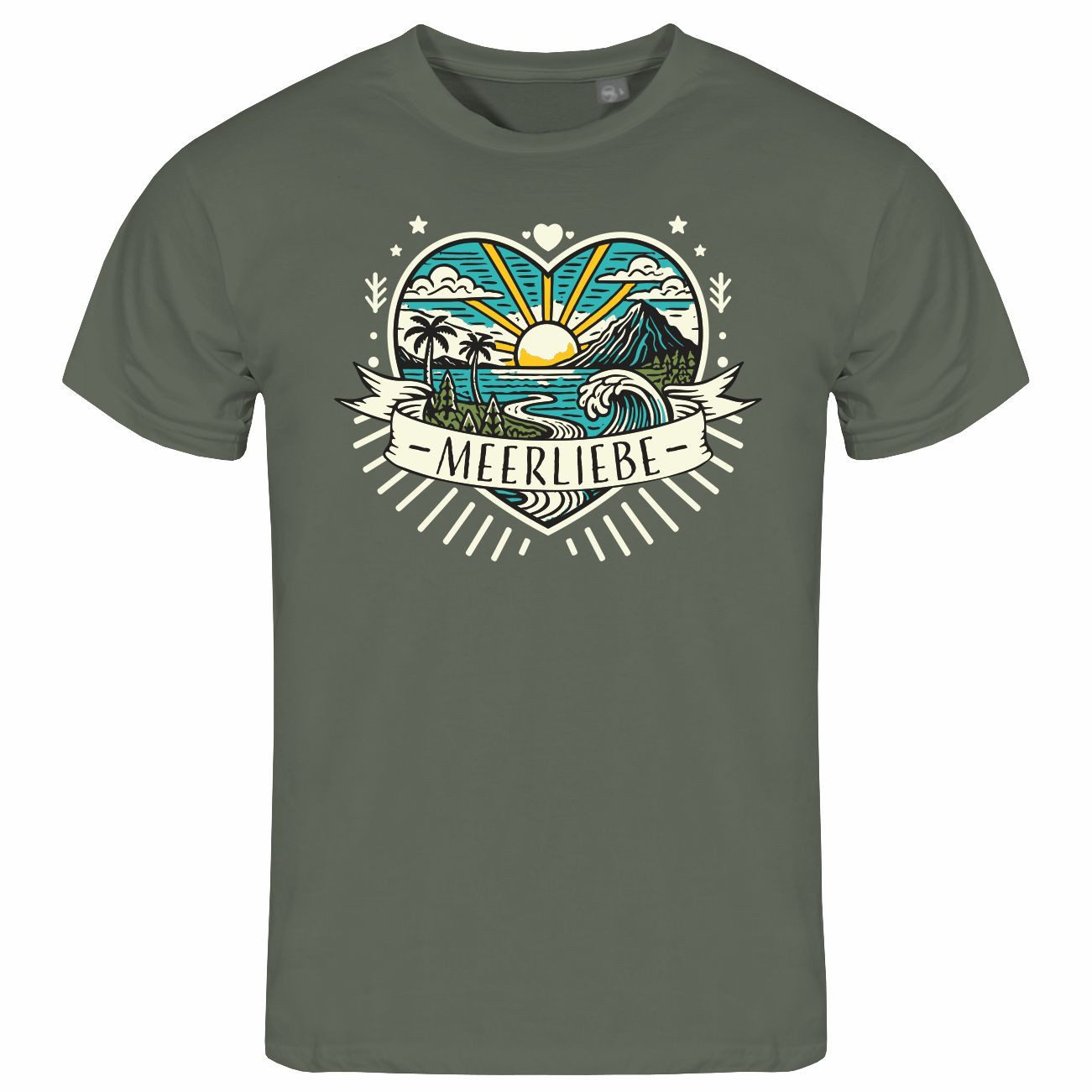 Print-Shirt Herren T-Shirt Ich Liebe das Meer