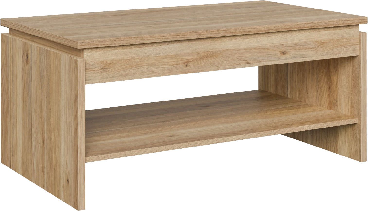 FORTE Couchtisch Couchtisch, Ablage, Stauraum, als Esstisch nutzbar, höhenverstellbar, B/H/T 100/45,7/56 cm
