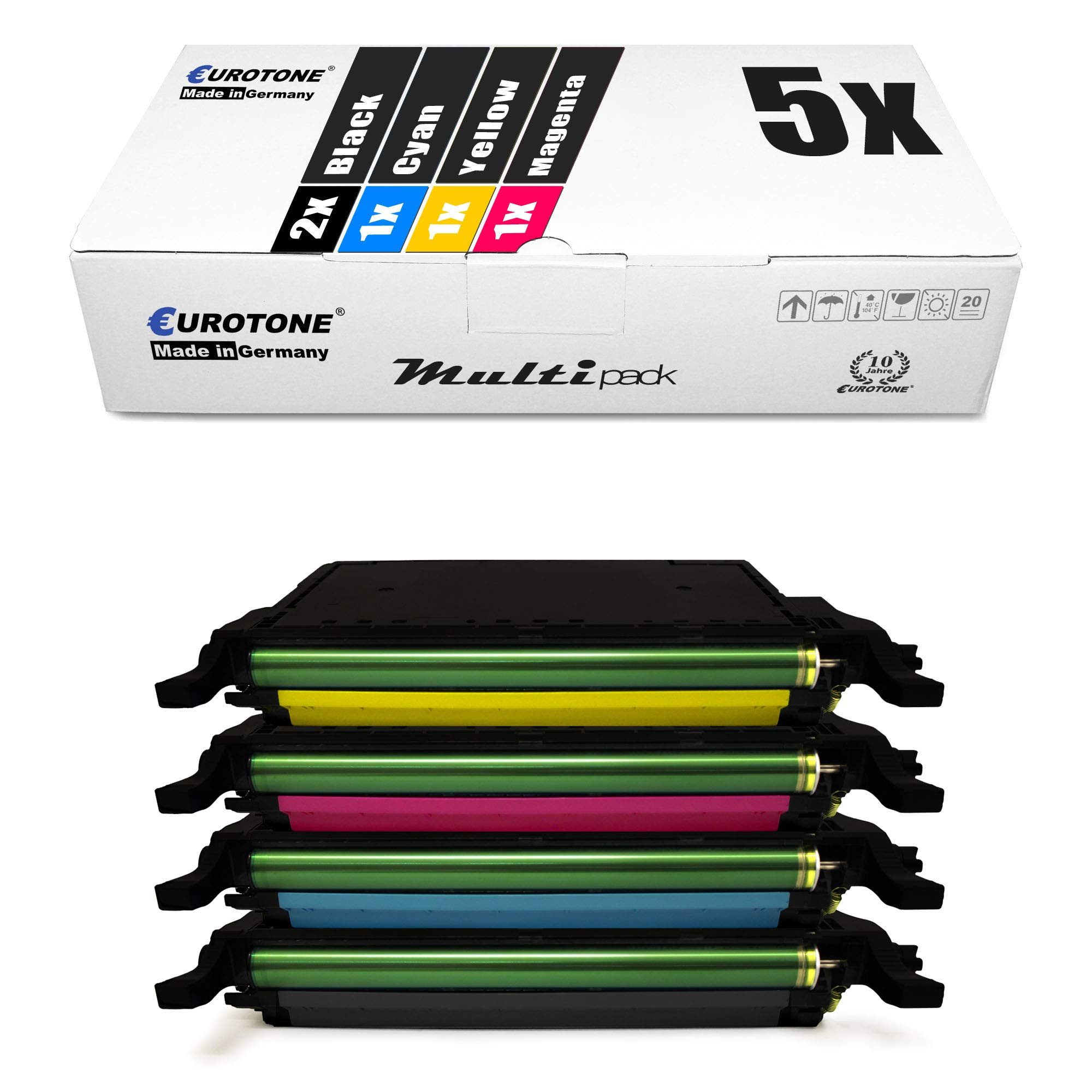 Eurotone Tonerkartusche CLT-K6092S, CLT-C6092S, CLT-Y6092S, CLT-M6092S, (Multipack, 5-St., 5-teiliges Set), Kompatibel, sofort einsatzbereit