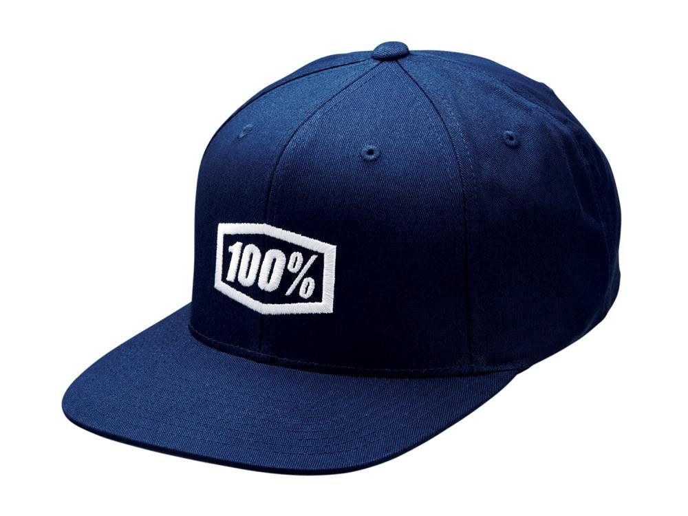 100% Beanie 100% Icon AJ Fit Snapback Hat unis navy - stylische Cap in aktueller G