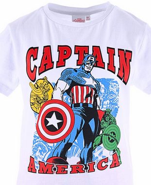 The AVENGERS T-Shirt & Shorts Captain America (2-tlg) Jungen Sommeroutfit Gr. 104 - 140 cm