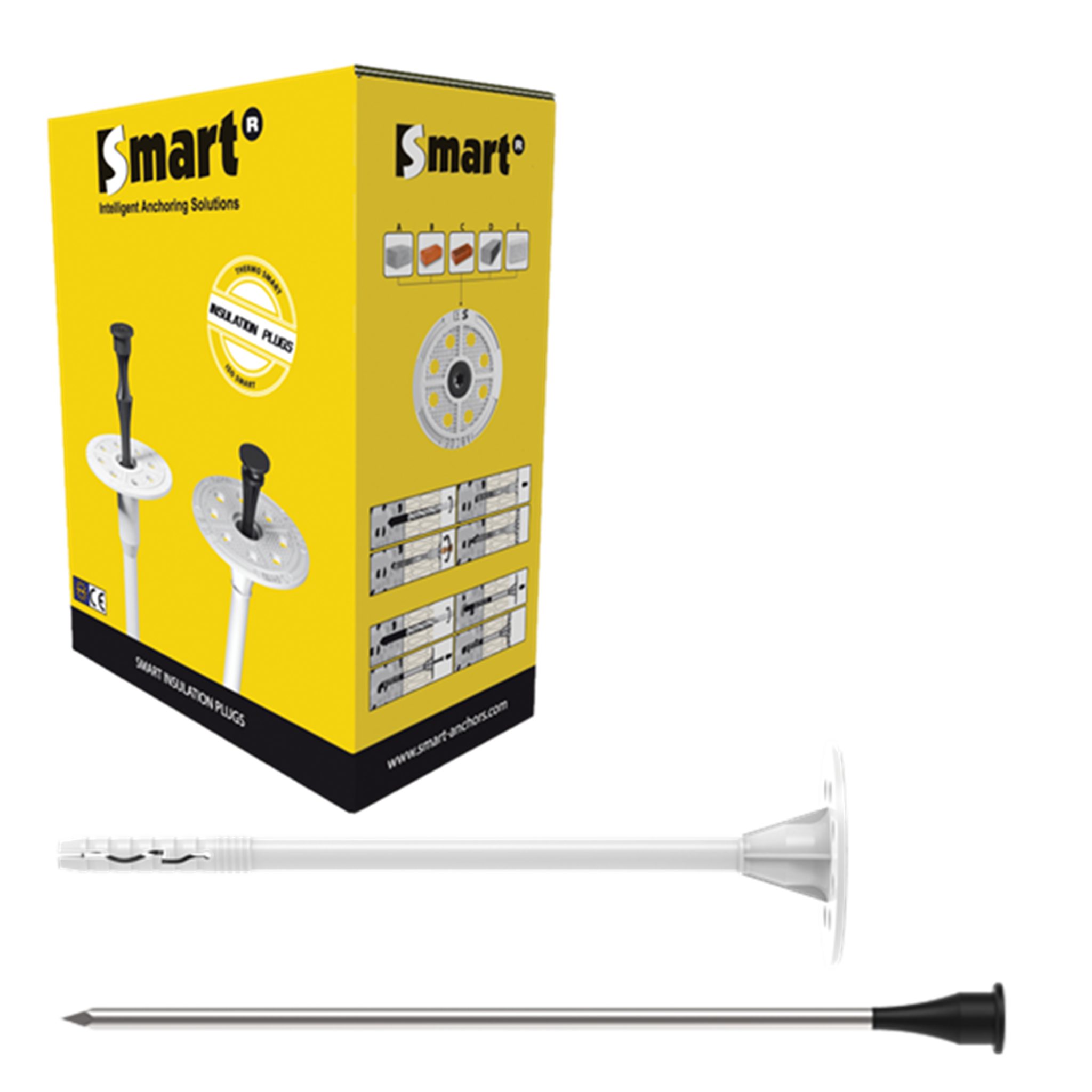 PGB Europe Schrauben- und Dübel-Set IPH Dämmstoffdübel mit Stahlnagel Durchmesser 10 mm