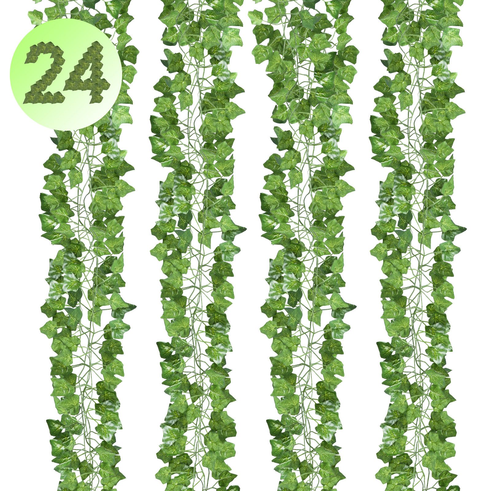 Künstliche Zimmerpflanze Efeu Künstlich Girlande 24 Stück Efeu Hängend Girl günstig online kaufen
