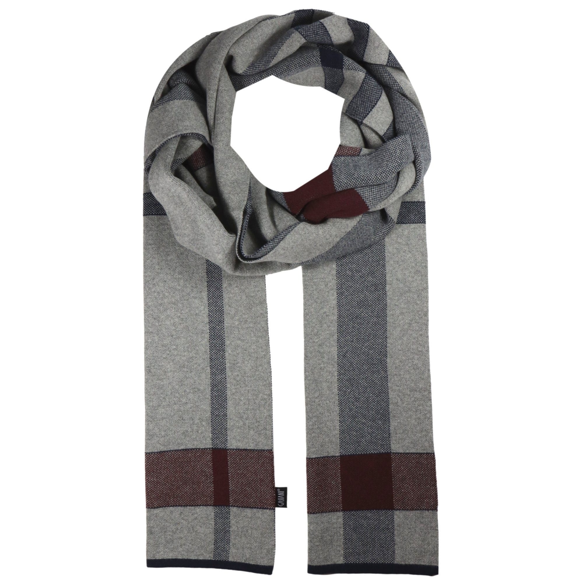 GASSANI Schal Herren-Schal mit Kaschmir Wollschal Winter Kariert, (Winterschal Geschenk für Männer Wolle Warm Weich & Kuschelig, Kratzfrei, 1-St. Anzug-Schal, ohne Fransen, inkl. Rucksack Geschenkverpackung), Halstuch Wärmend, Schotten-Karo Tartan Muster Vintage Retro