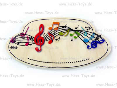 HESS SPIELZEUG Hinweisschild Türschild Kinderzimmer Noten Musik Namensschild 15444