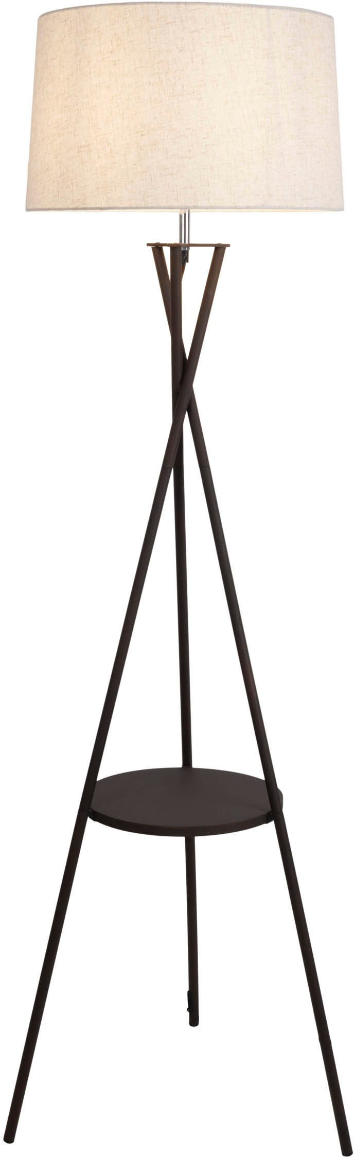 näve Stehlampe Tora, ohne Leuchtmittel, mit integriertem Tisch, Gestell rost, Zuleitung schwarz, exkl. 1x E27