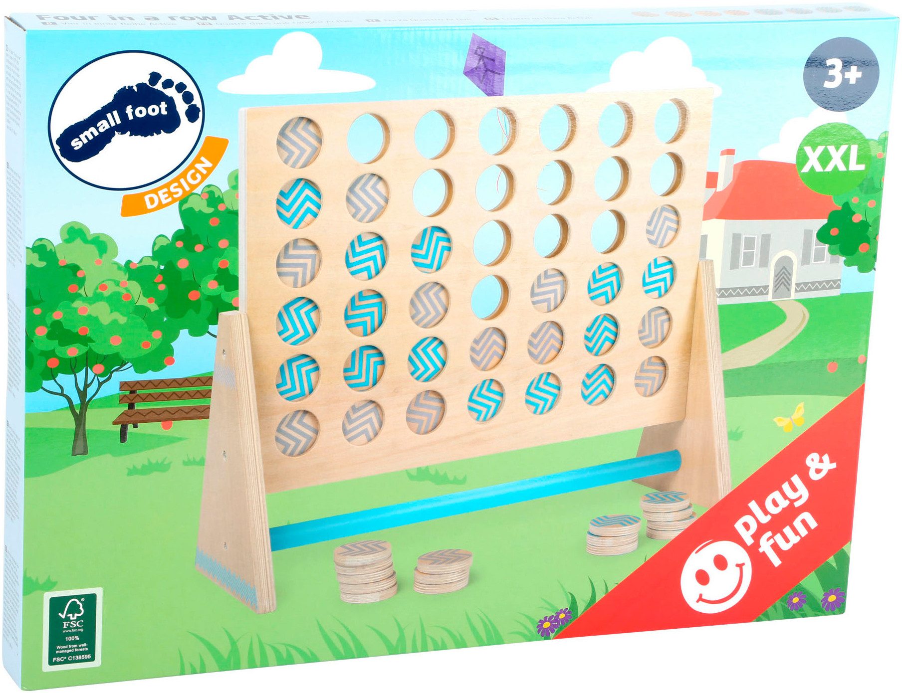 Small Foot Spiel Vier in einer Reihe XXL, Active, Kinderspiel