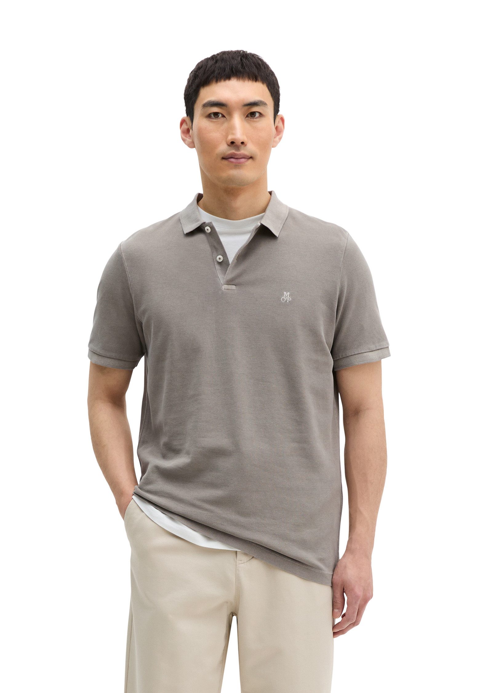 Poloshirt aus Organic Cotton-Stretch