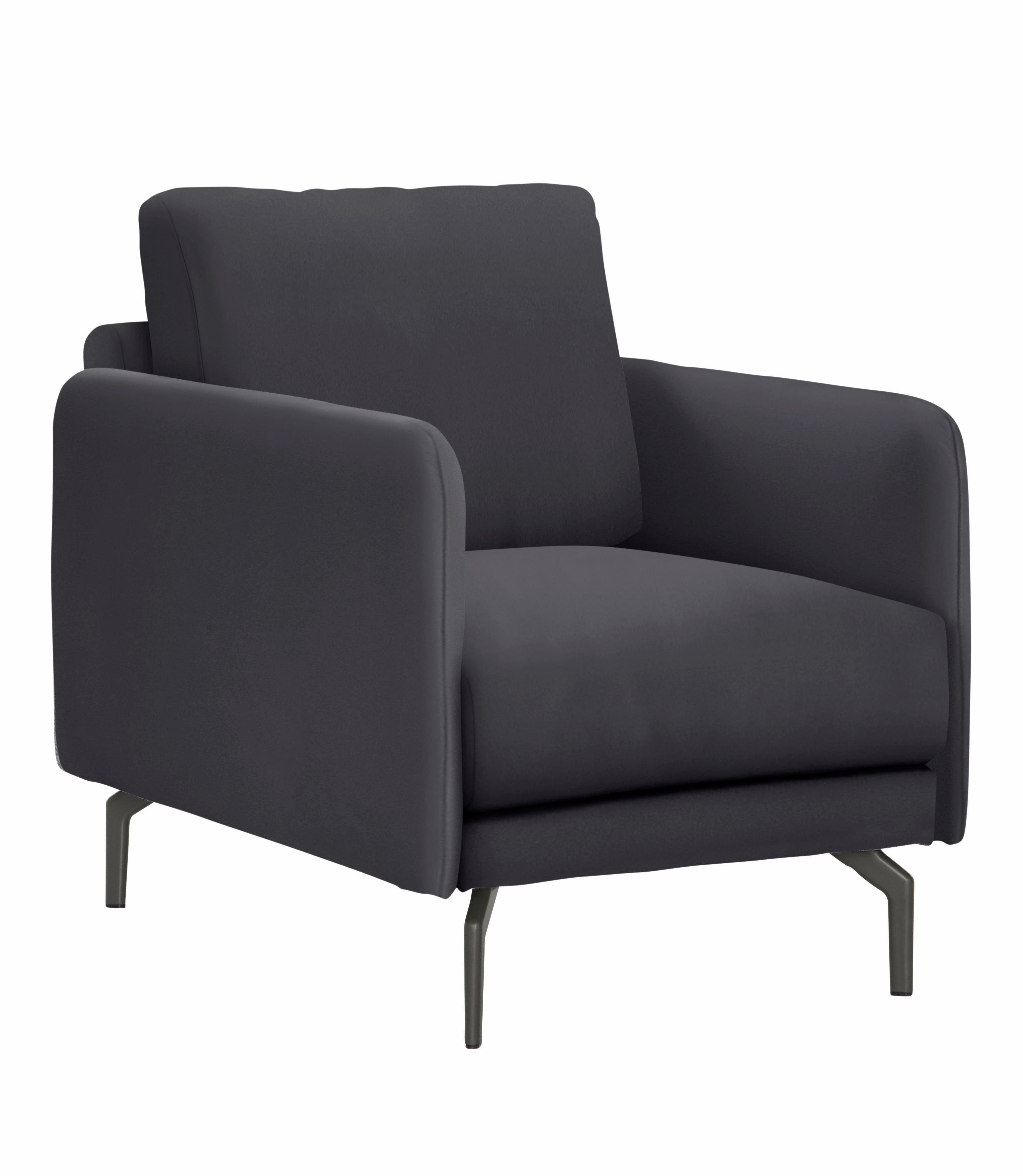 hülsta sofa Alugussfuß schmal, Breite Sessel sehr hs.450, cm, Armlehne 70 Umbragrau