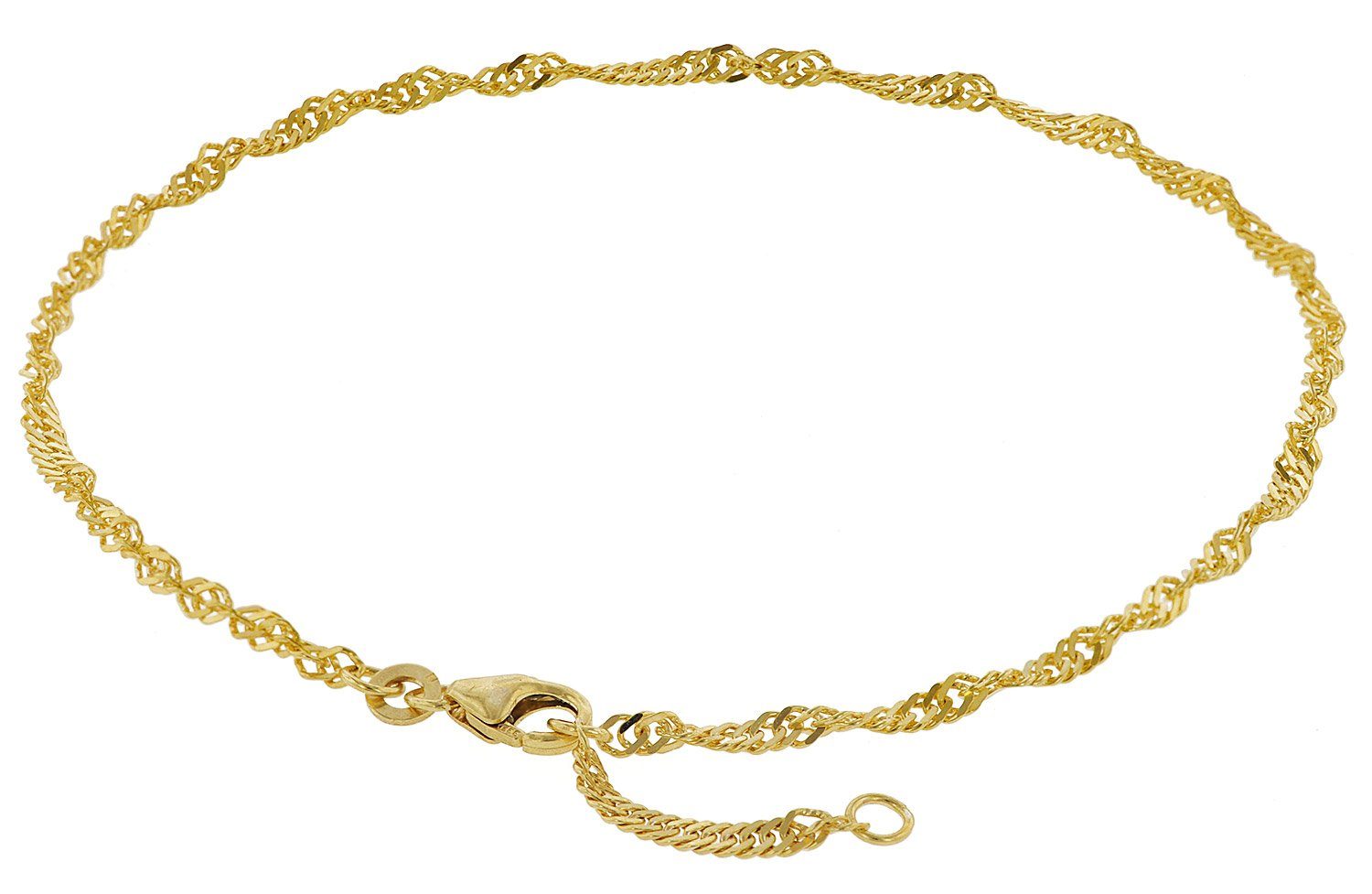 trendor Fußkette 333 Gold Singapur-Muster Breite 2,4 mm