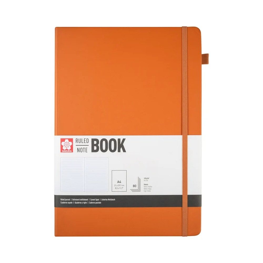 Sakura Notizbuch Sakura Notizbuch A4 liniert, bernstein Hardcover 160 Seiten