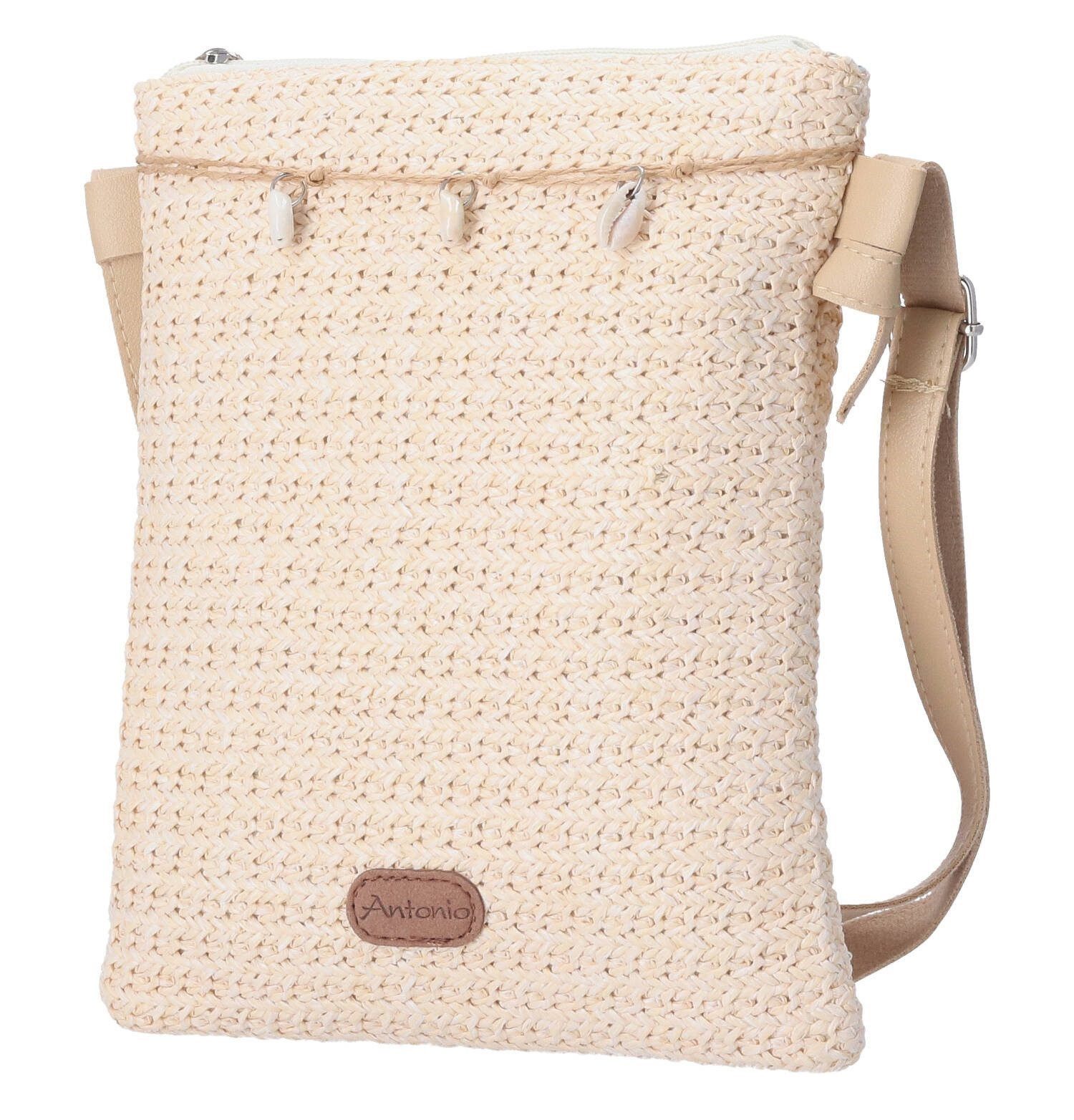 Antonio Umhängetasche Antonio Umhängetasche Damen Bast Tasche mit Schultergurt Größe: S