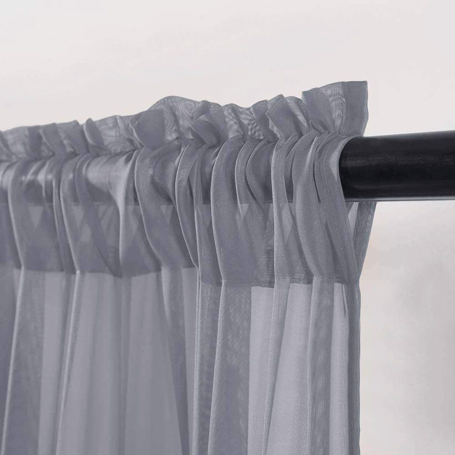 BYSURE Schiebegardine, Stangendurchzug (2 St), transparent, günstig online kaufen