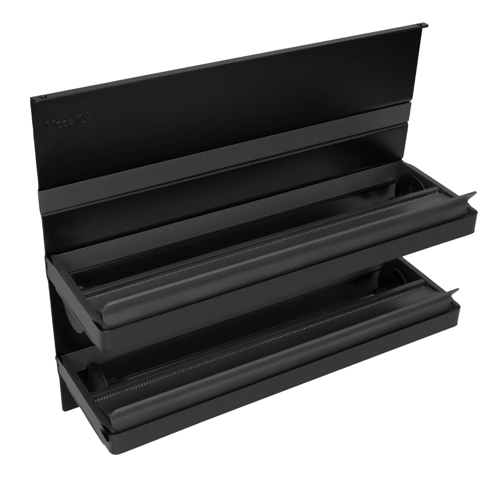 Kesseböhmer Küchenorganizer-Set Kesseböhmer Linero MosaiQ Küchen-Relingsystem Module Zubehör, ROLLINERO Folienabroller graphitschwarz