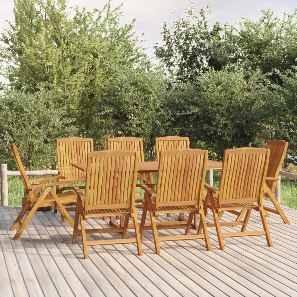 Massivholz Verstellbar Gartenstuhl Stk. 8 furnicato Gartenstühle Teak