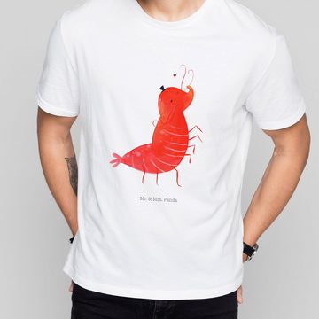 Mr. & Mrs. Panda T-Shirt Garnele Franzose - Weiß - Geschenk, Krabbe, Meer, Shirt, Männer, Urla (1-tlg)
