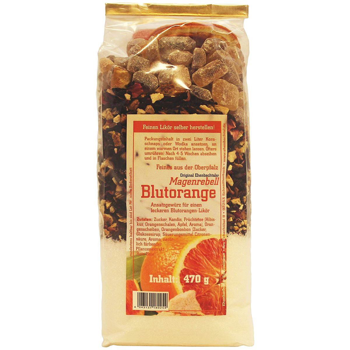 Biller Gewürz, Magenrebell Blutorange Likör Ansatzmischung für Kräuterlikör 470g