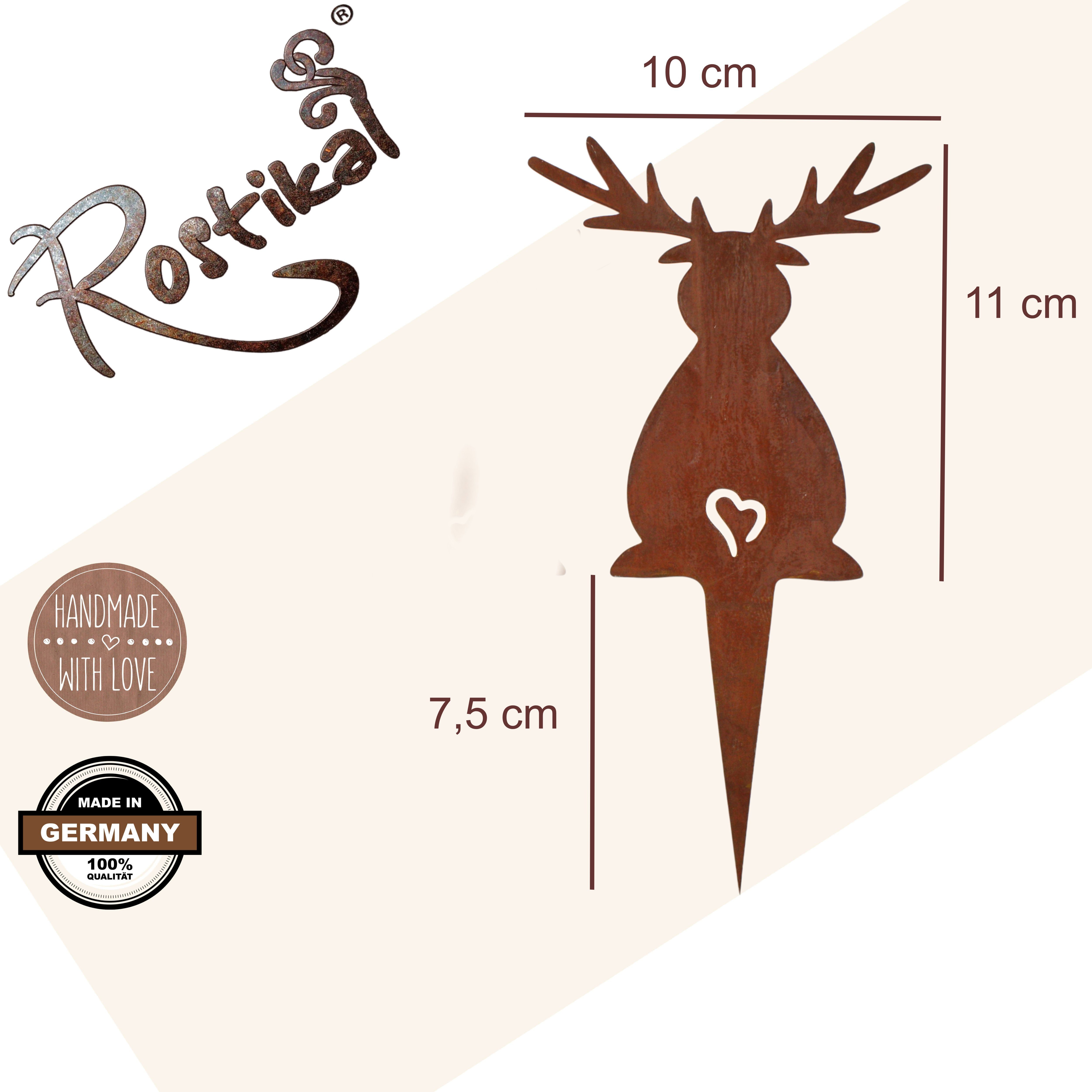Rostikal Weihnachtsfigur Weihnachtsdeko Elch Deko Gartendeko Rost, handmade günstig online kaufen