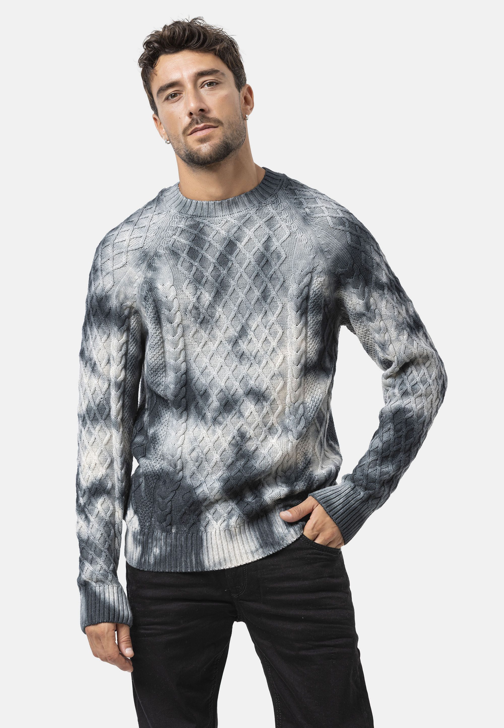 Cipo & Baxx Strickpullover CP287 (1-tlg) mit lassischem Zopfmuster günstig online kaufen