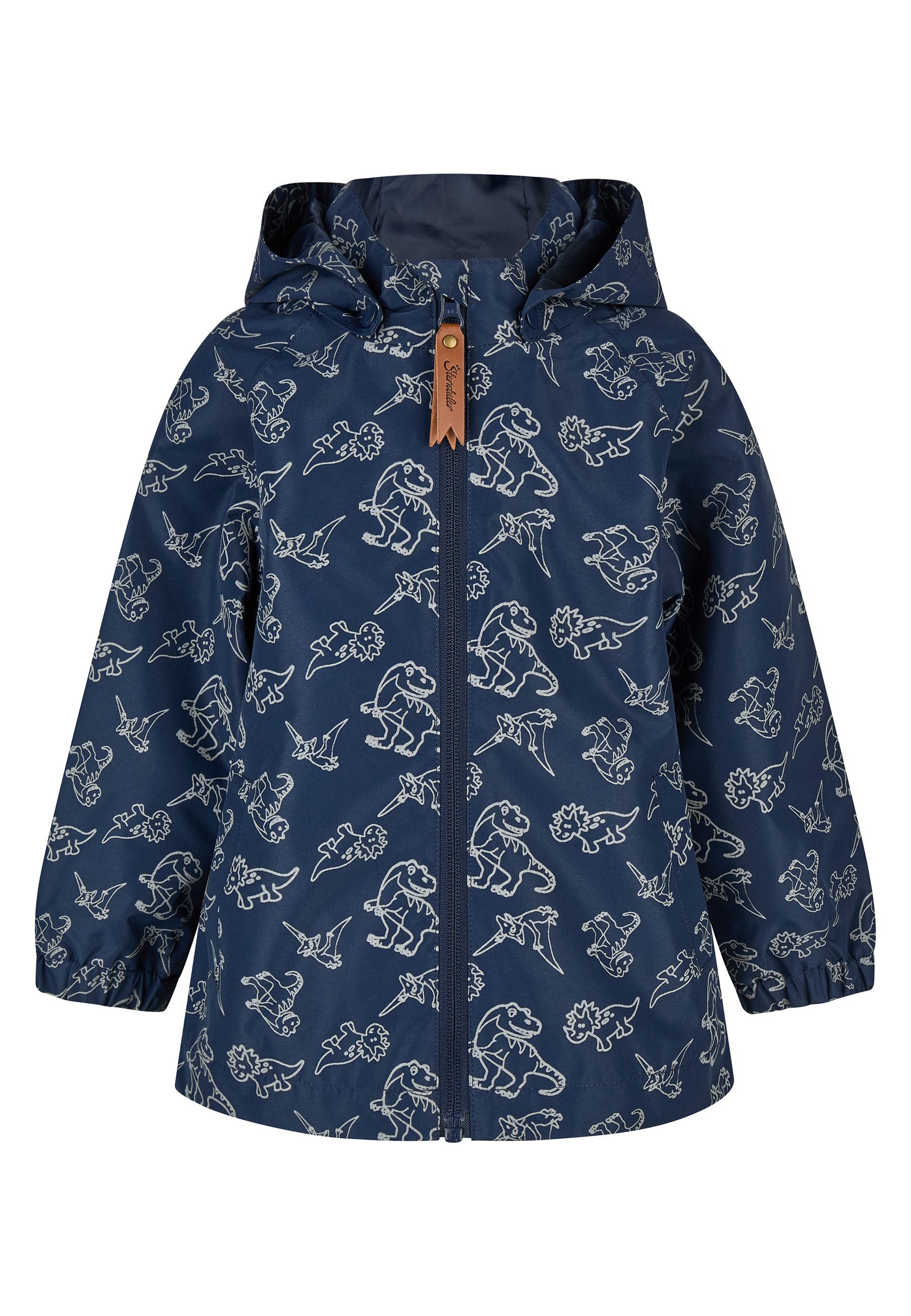 Sterntaler® Regenjacke Regenjacke gefüttert Dino (1-St) Gefütterte Regenjacke mit Kapuze und Reflexdruck
