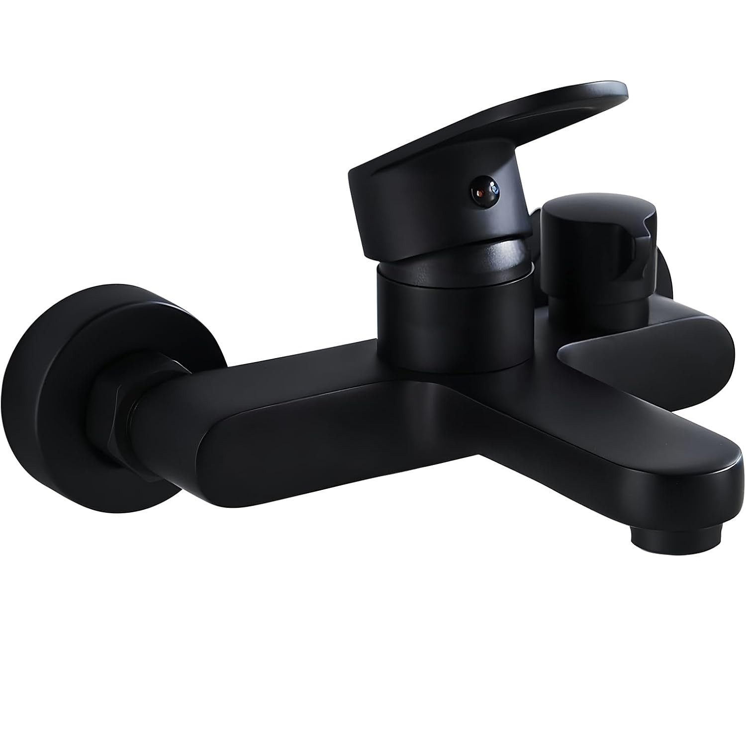 wohnTRAUM24 Wannenarmatur Badewannenarmatur Schwarz Wandmontage Einhebel Du günstig online kaufen