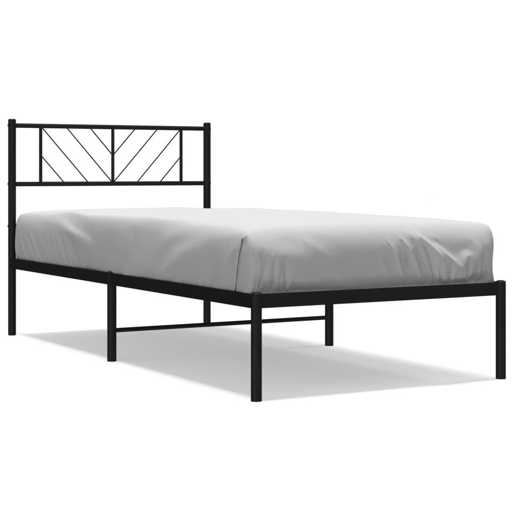 vidaXL Bett Bettgestell mit Kopfteil Metall günstig online kaufen