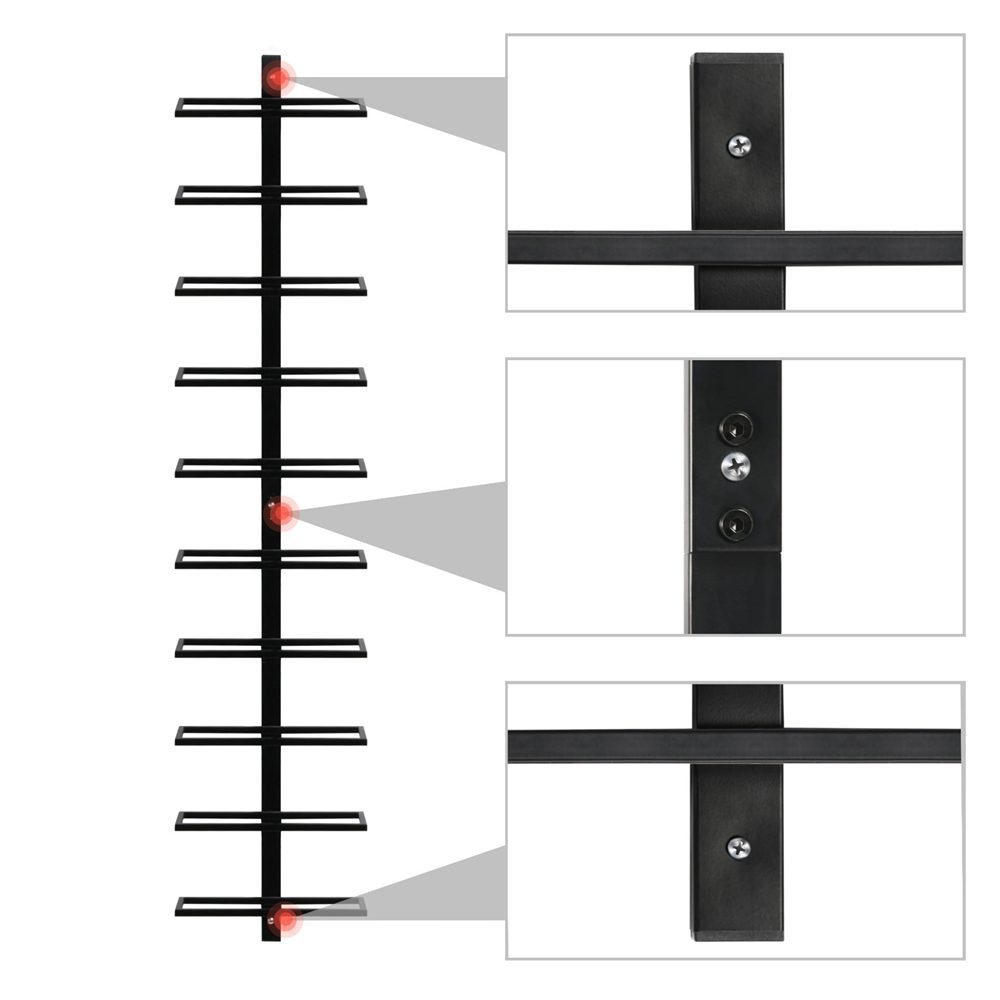 Yaheetech Weinregal, 1-tlg., Flaschenregal für 10 Flaschen, Flaschenhalter