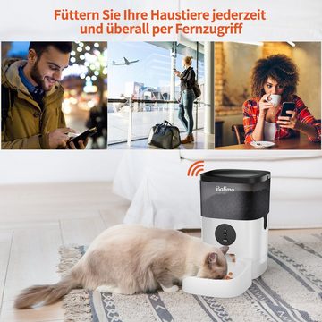 ANTEN Futterautomat 4L Futterautomat Katze & Hund Automatischer Futterspender Pet Feeder, WLAN APP-Steuerung, mit Timer, 10 Mahlzeiten/Tag