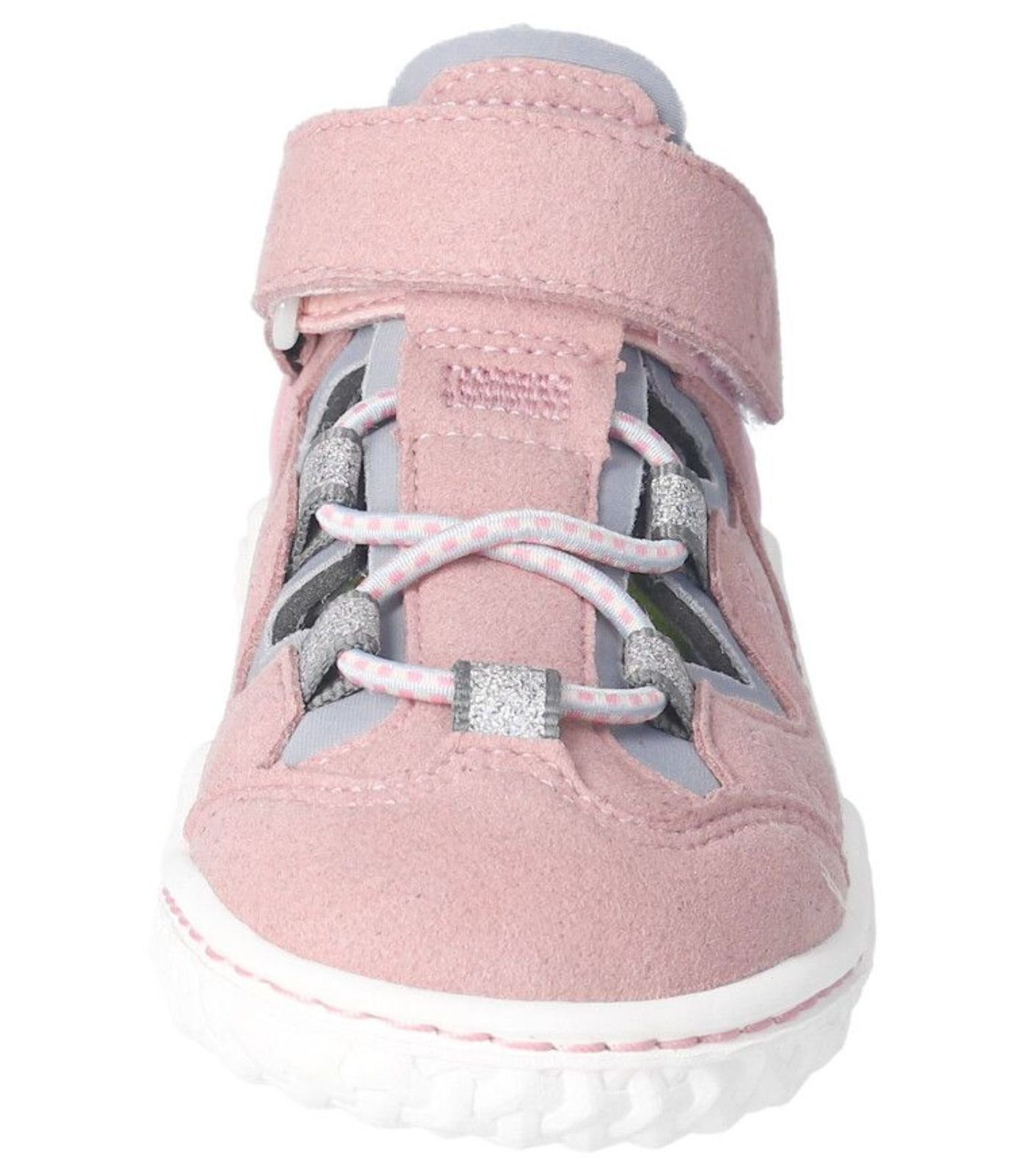 Halbschuhe Ricosta Klettschuh Rosa/Grau Lederimitat/Textil