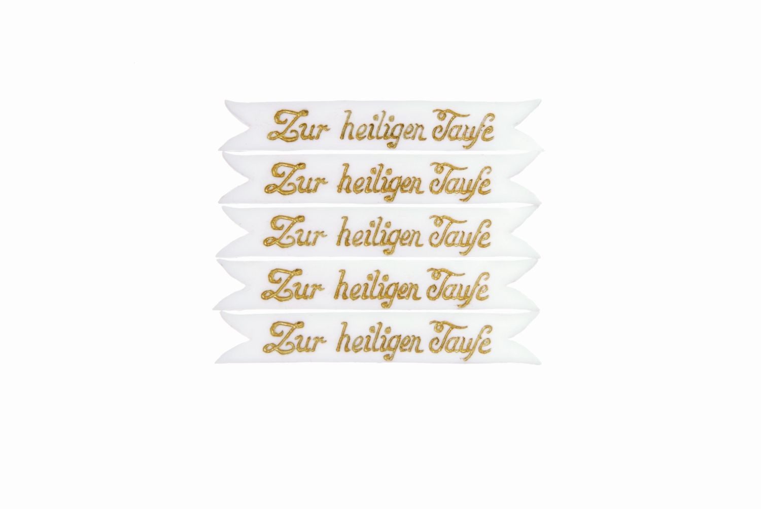INNA-Glas Stumpenkerze Schrift Zur heiligen Taufe CHARDA, Gold, 9x5,5cm