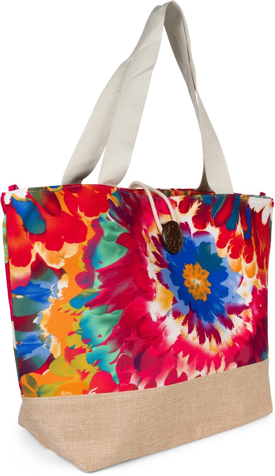 styleBREAKER Strandtasche Strandtasche mit Blumen Muster günstig online kaufen