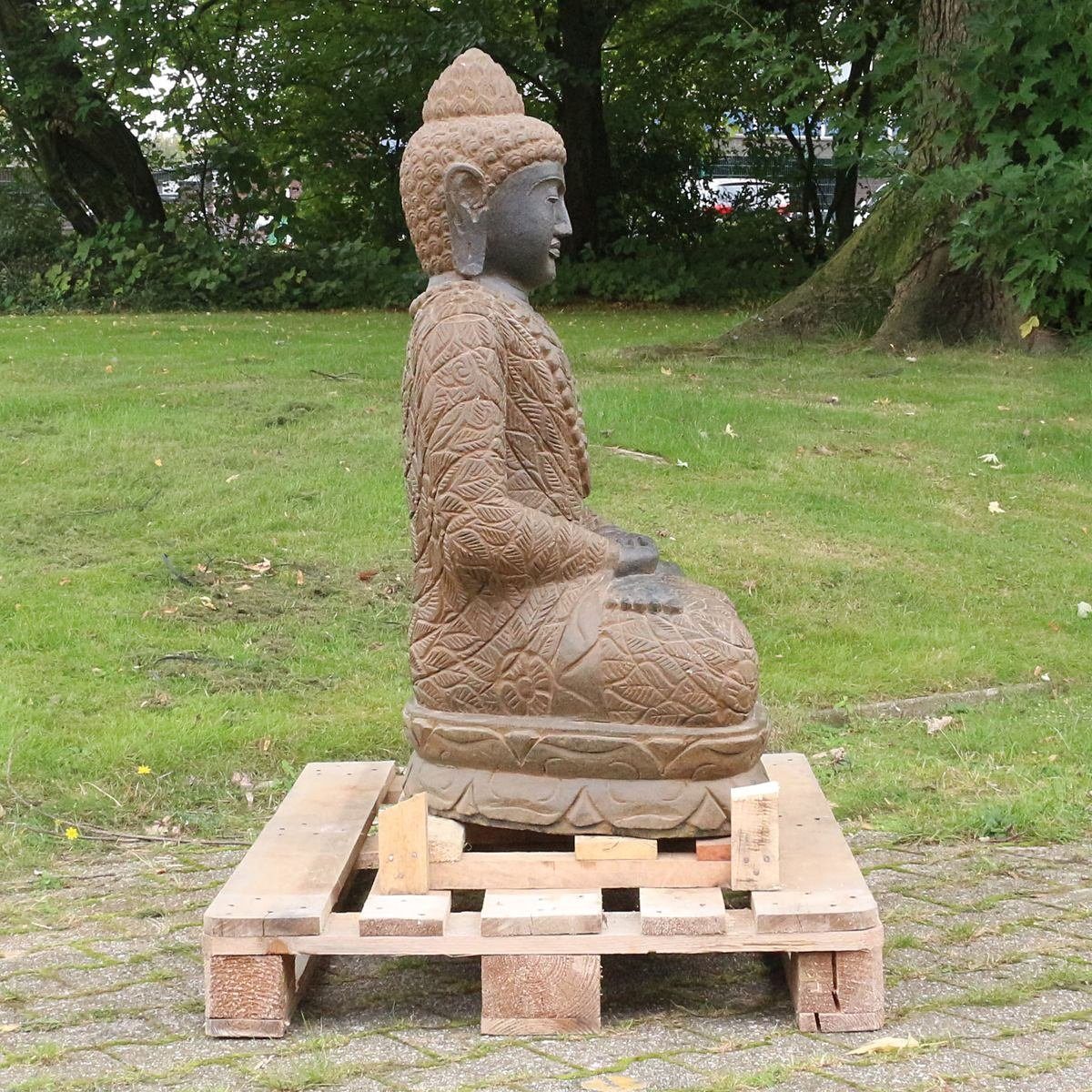 cm (1 Galerie Dekofigur Ursprungsland im Handarbeit Oriental Herstellung Antik Greenstone Meditation traditionelle 100 Buddha Figur in St),