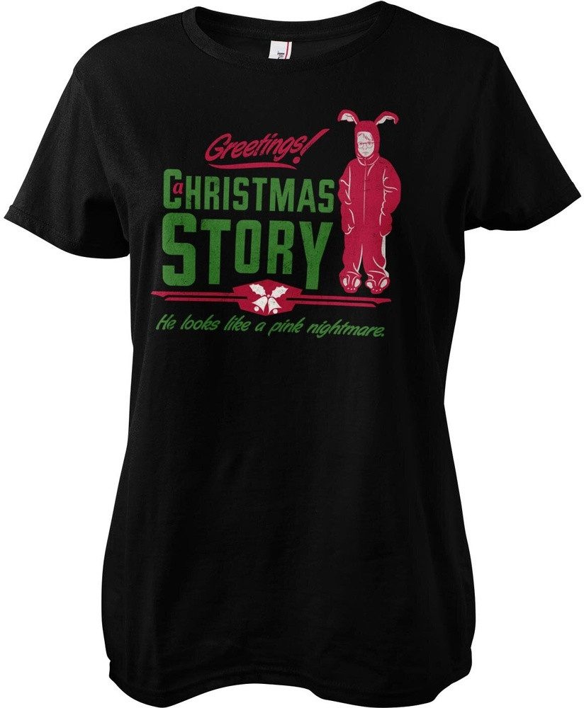 A Christmas Story T-Shirt Pink Nightmare Girly Tee