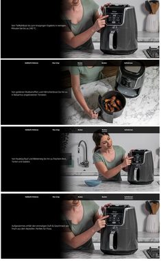 NINJA Heißluftfritteuse 4in1 Airfryer Heissluftfritteuse 3,8L Fritteuse 60 min Timer, 1500,00 W, Friteuse Heißluftfritteuse Fettfrei Heißluft ohne Öl Heissluft Groß