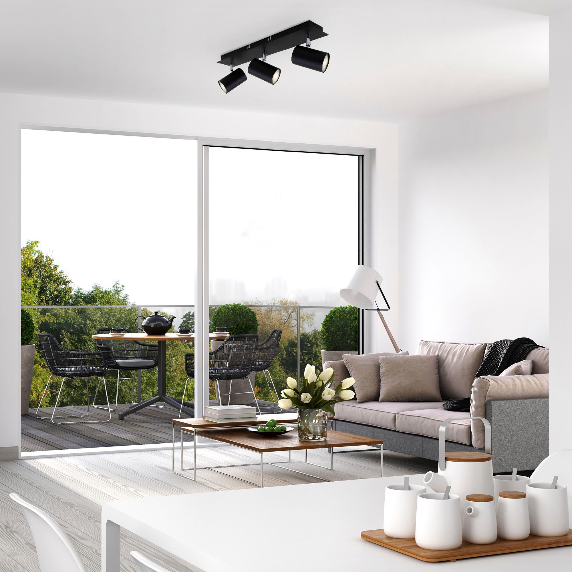 Briloner Leuchten LED Deckenspots 2857035 Run, ohne Leuchtmittel, Warmweiß, günstig online kaufen