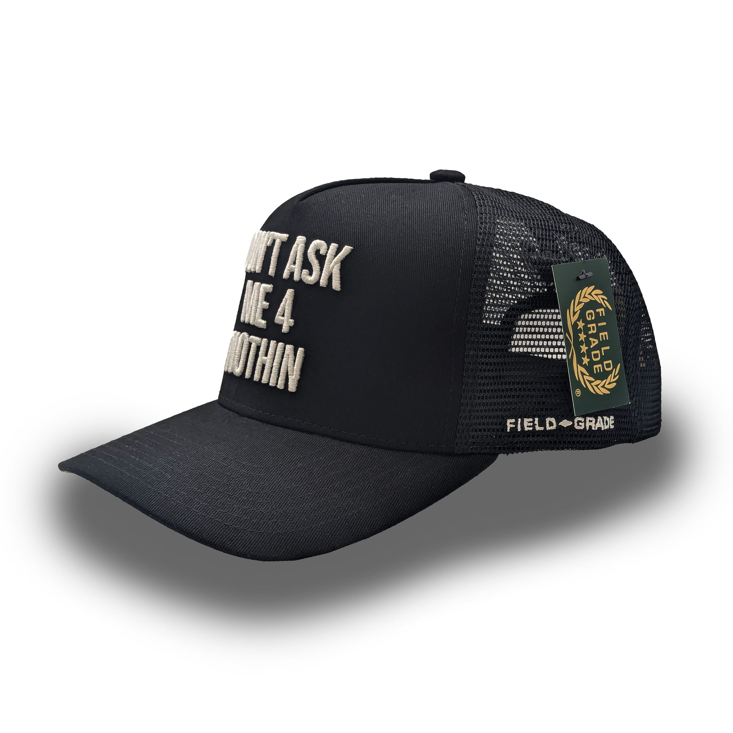 FIELD GRADE Trucker Cap Field Grade Don't Ask Trucker Cap Twill Mesh (Basecap, Meshcap, Trucker Kappe) – Bild 5 von 5