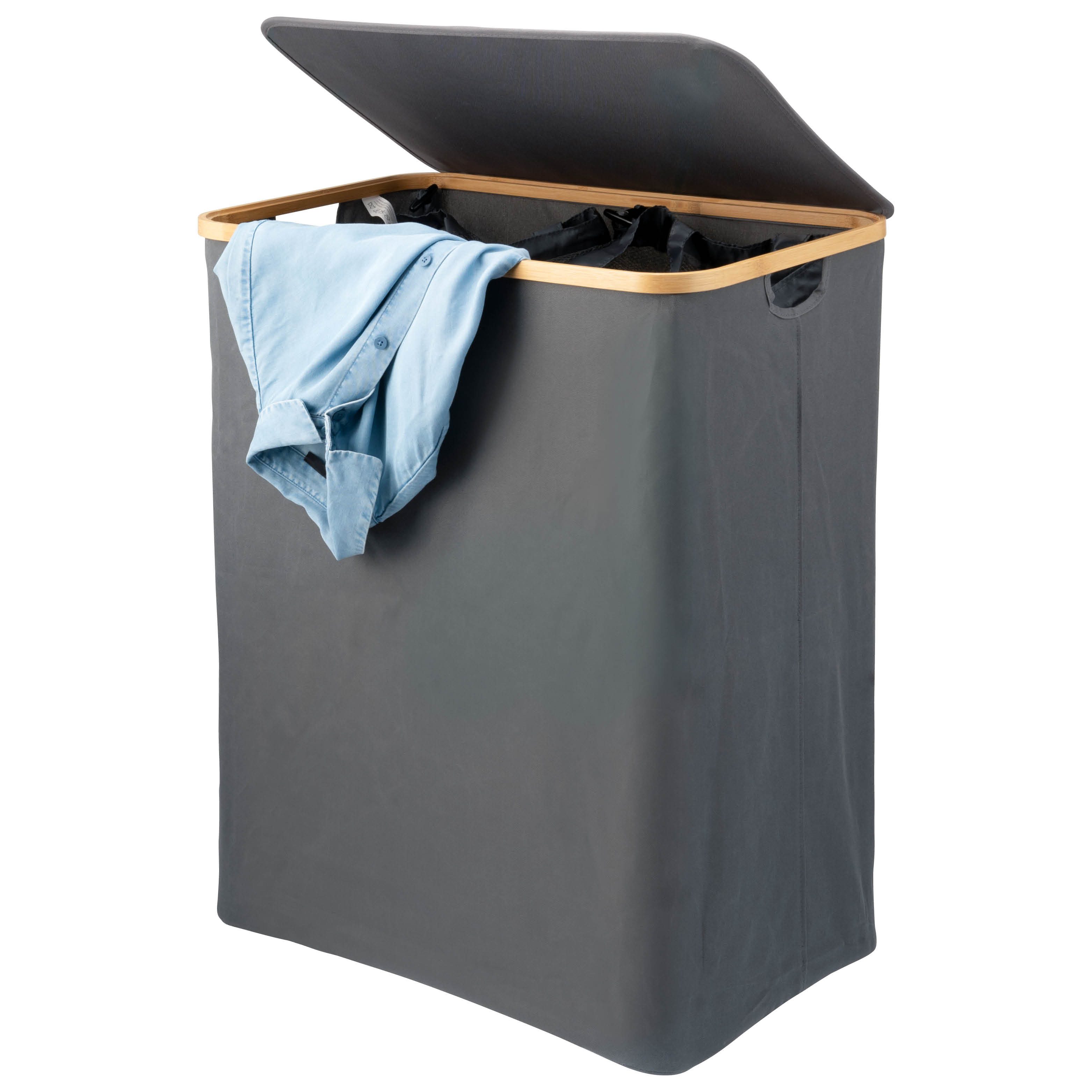 bremermann Wäschekorb Wäschesammler mit herausnehmbarem Sack und Deckel ca. 145 Liter (1 St)